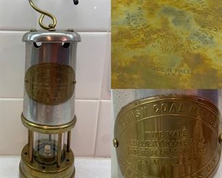 Vintage British Coal Mining Lamp Wales UK 