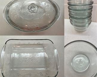 Lasagna Dish/Baker & 13" Oval Covered Dish Savannah Clear by ANCHOR HOCKING