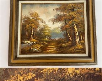 Vintage Signed Framed Painting 