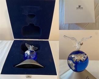 Swarovski Silver Blue Crystal 2000 Millennium with Box