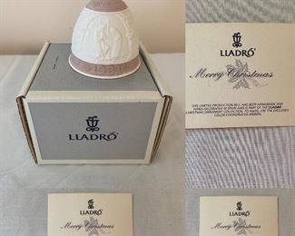 Lladro 1991 Bisque Christmas  Bell with Box