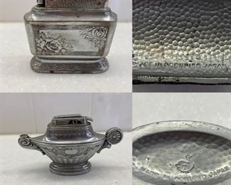 2 Silvertone Table Lighters Made in Japan 