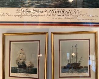 Pair Approximately 22” x 25” Framed triple Matted