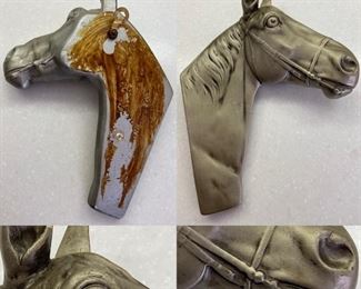 Vintage Chalkware Horse Head Plaque Hanging 