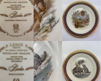 Lenox Woodland Wildlife Eastern
Chipmunks 1976 
Lenox Woodland Wildlife Racoons 1973
Designed by Boehm