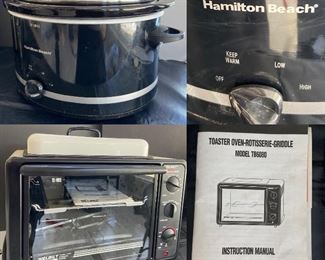 Hamilton Beach Crockpot 

Wel Built Toaster Oven Rotisserie-Griddle TB 6080