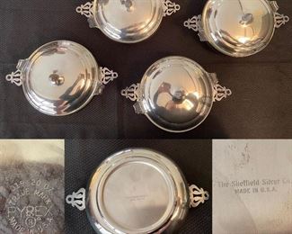 The Sheffield Silver Co 3 Piece Chaffing Dish USA with Pyrex Insert (4 ) Available 