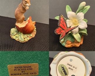 Hand Made in Scotland By Border Fine Arts Mouse with Apple Figurine

Mann Taiwan Porcelain Musical Flower & Butterfly 