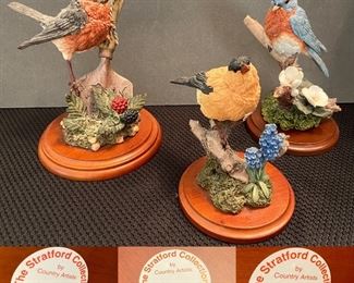 The Stratford Collection Bird Figurines 