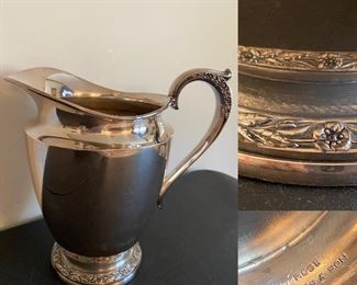 WM Rogers & Son Primrose Silverplate Water Pitcher 