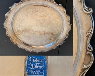Webster Wilcox Oval Silverplate Serving Tray