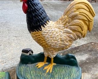 Iron Rooster Doorstop