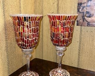 Mosaic candle holders