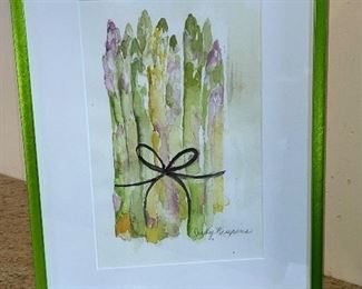 Framed Judy Kuipers watercolor painting 