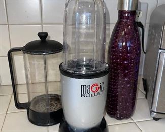 Magic Bullet blender 
French coffee press
Thermos