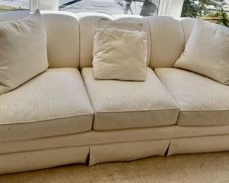 3. Sherrill 3 Cushion Roll Arm Sofa (86" x 35" x 30") (as is) 