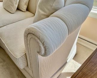 3. Sherrill 3 Cushion Roll Arm Sofa (86" x 35" x 30") (as is) 