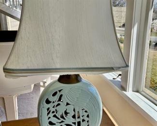 67. Asian Lamp on Metal Base