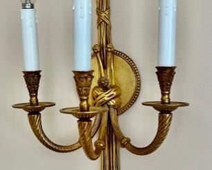 12. Pair of 3 Candle Sconces (12" x 25")