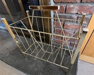 21. Brass Magazine Holder (18" x 9" x 18.5")
