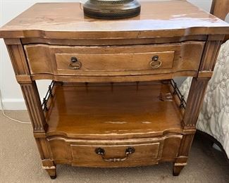 35. Pair of 2 Drawer Nightstands (24" x 16" x 26") (as is)