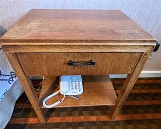 49. Mid Century Modern 1 Drawer Nightstand (20" x 15" x 24")