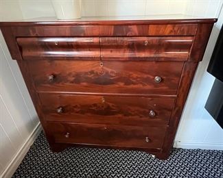 59. Antique 5 Drawer Chest (41" x 18.5" x 41")