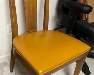 74. MCM Inlaid Wood Desk and Chair