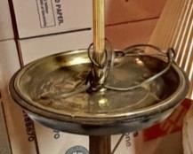 73. Brass and Wood Floor Lamp