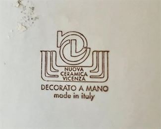 63. Italian Vase w/ Red Poppies by Decorato A. Mano (23")