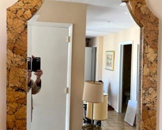 86. Beveled Mirror w/ Decoratice Arched Frame ( 36" x 54")