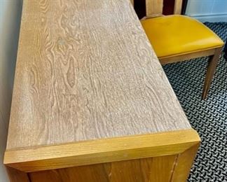 74. MCM Inlaid Wood Desk and Chair