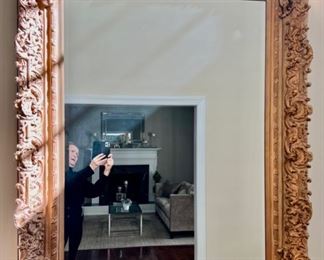 1. Beveled Mirror w/ Ornate Gilt Frame (62" x 50")