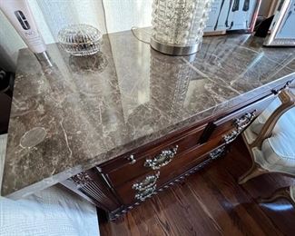 12. Pair of Kincaid Furniture Nightstands w/ Marble Tops (36" x 18" x 33")