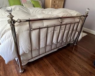 16. Chrome Queen Bed (as is)