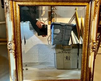 28. Beveled Mirror w/ Decorative Frame (27" x 32")