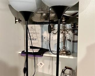 30. Pair of Pendant Lights w/ Frosted Teardrop Globes (7" x 20")