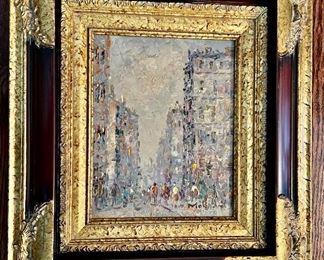 Oil on Canvas of a NYC Street Scene