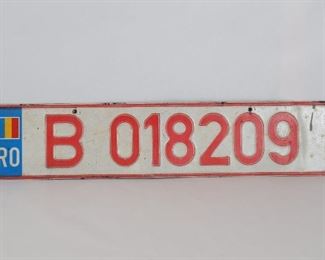 029 Romania Bucharest Metal License Plate