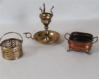 093 Lot Of 3 Brass And Copper Pieces