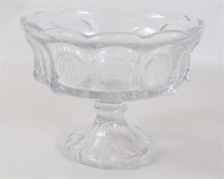 096 Compote Fostoria Glass With Coins And Liberty Torches