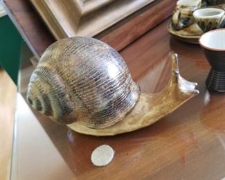 Very nice ceramic snail figurine