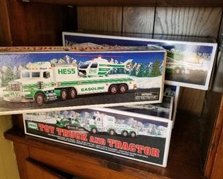 Vintage toy Hess trucks