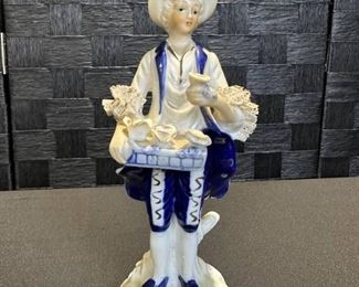 Baroque Style Figurine Selling Flowers