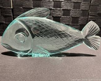 Glass Fish Figurine Paperweight