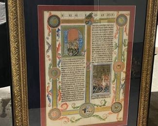 Large Framed Illuminated Mated Print