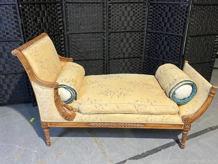 Mid Century Upholstered Chaise Daybed Lounge