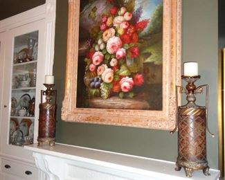 Large Floral Framed Art. 52 x 45