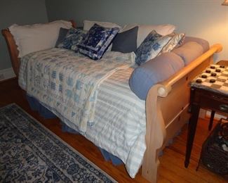The day bed has been disassembled and moved to the main floor for easier purchase.