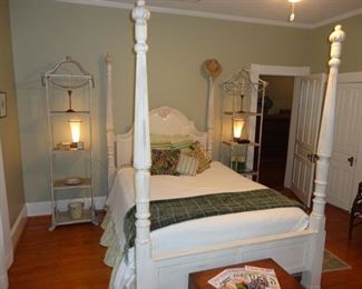 Beautiful 4 Poster Bed has been dismantled and moved to the main floor for easy removal on sale day